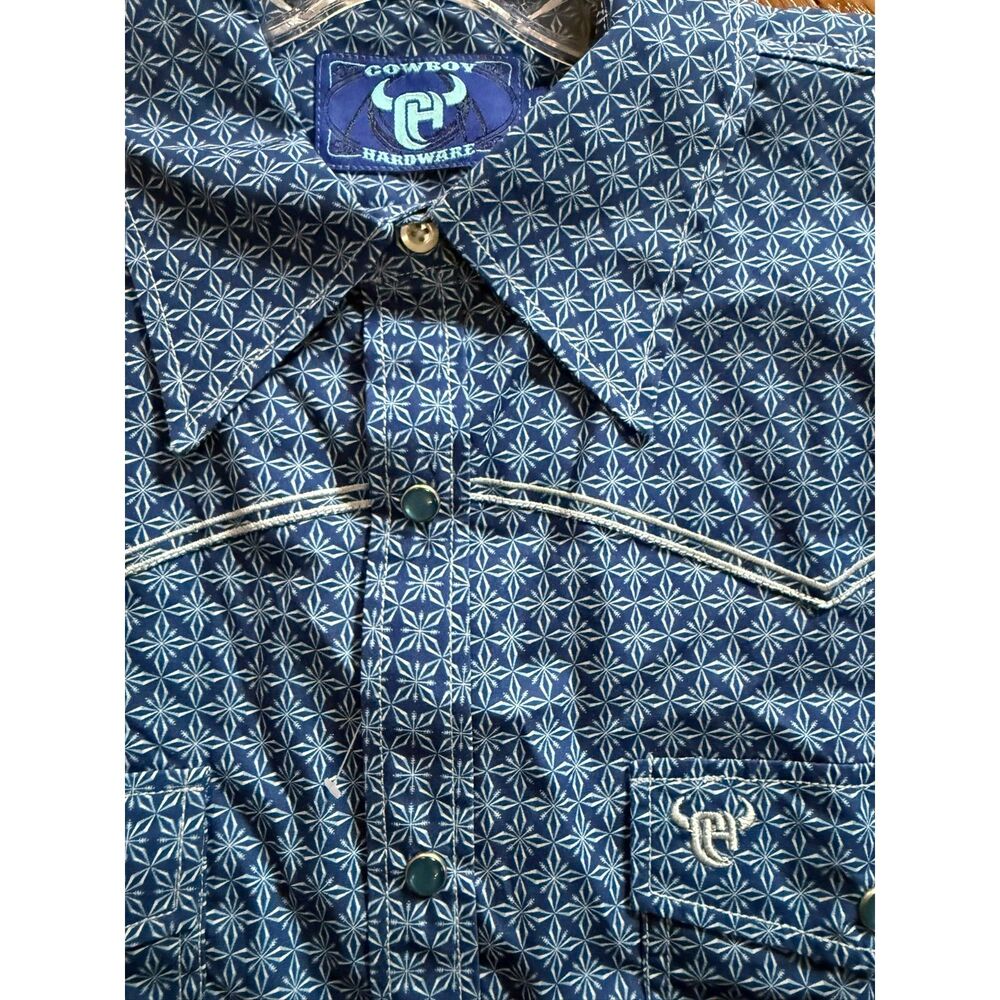 Men's Cowboy Hardware | Snowflake Print | Short Sleeve | NEW | XL